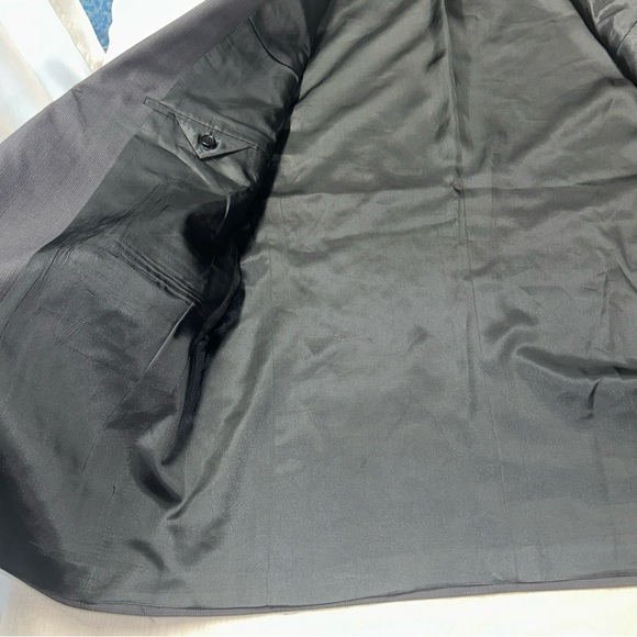 Men’s Suit Jacket Size 44R Yves Saint Laurent Blue Blazer  Button Canada Wool - Picture 9 of 11